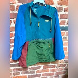 LL Bean Hiking/Backpacking Jacket Mountain Classic Anorak Multi Color Plus